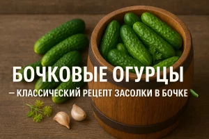 Рецепт бочковых огурцов — засолка в бочке