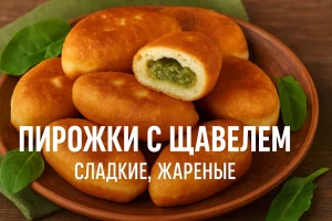 Обложка рецепта пирожков с щавелем