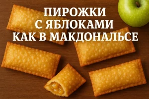Обложка рецепта пирожков с яблоками как в Макдональдсе