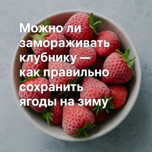 Обложка статьи о заморозке клубники