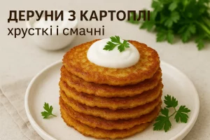 Деруни з картоплі — обкладинка рецепта