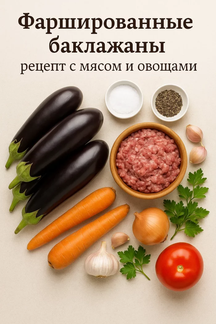 Ингредиенты для фаршированных синеньких с мясом