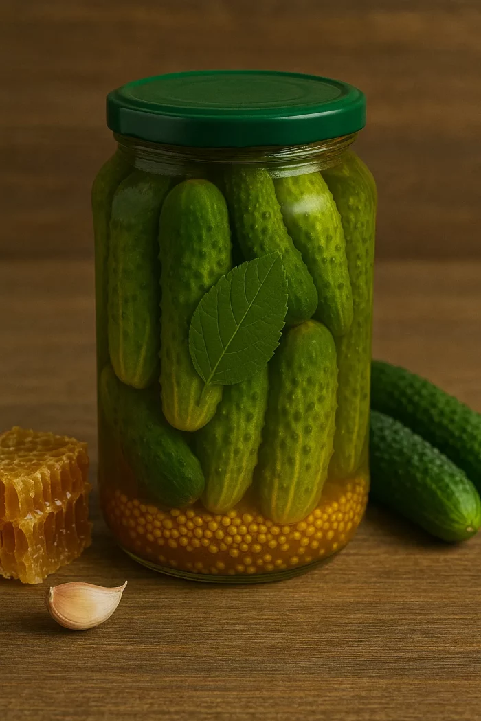 Огурцы с мёдом и чесноком