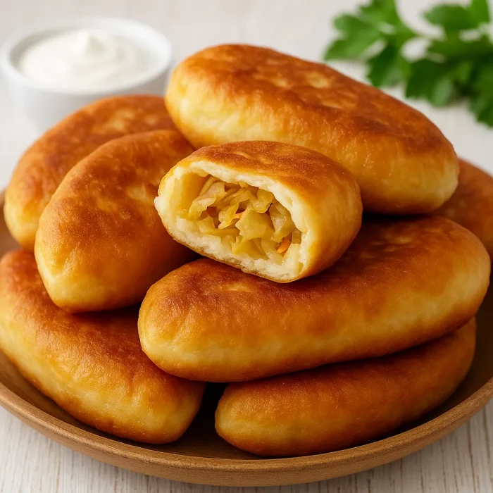 Пирожки с капустой на сковороде