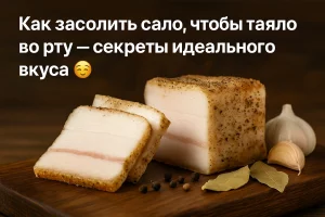 Как засолить сало, чтобы таяло во рту — обложка рецепта