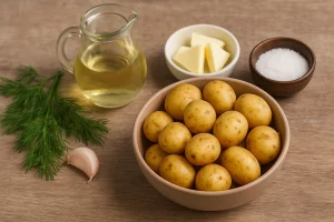 Інгредієнти для варіння молодої картоплі