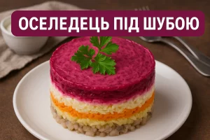 Обкладинка рецепта оселедця під шубою