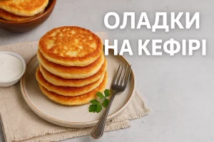 Обкладинка рецепту “Оладки на кефірі”