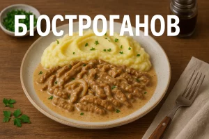 Біфстроганов — страва на обкладинку рецепта