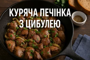 Куряча печінка з цибулею — обкладинка