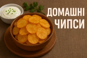 Обкладинка рецепта домашніх чипсів
