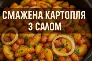 Обкладинка рецепта смаженої картоплі з салом
