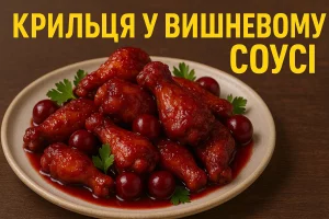 Крилця у вишневому соусі — обкладинка рецепту