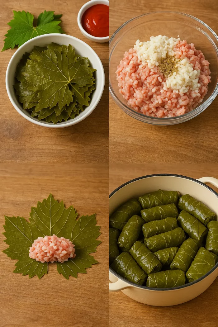 Етапи приготування долми крок за кроком