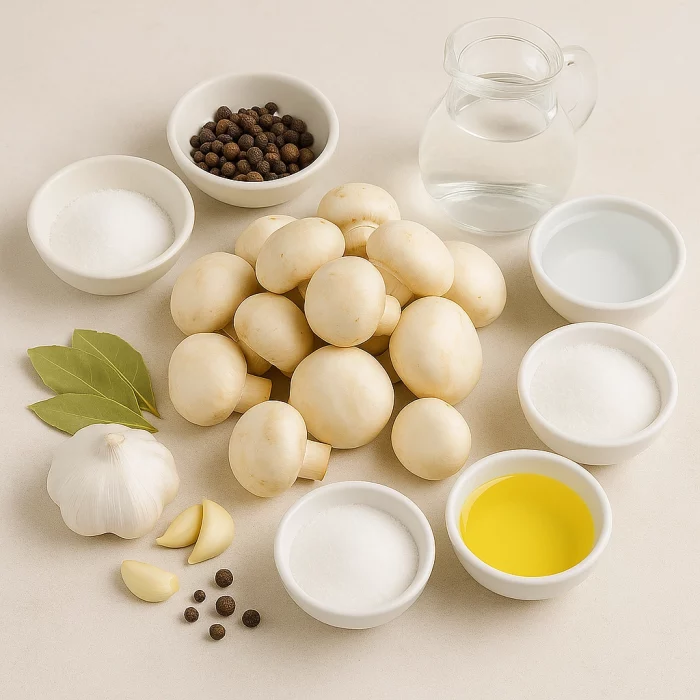 Інгредієнти для маринованих печериць