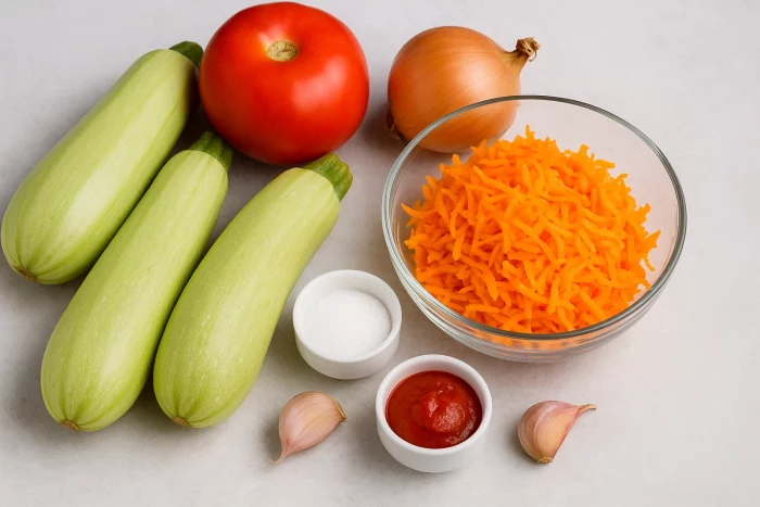 Інгредієнти для приготування кабачкової ікри