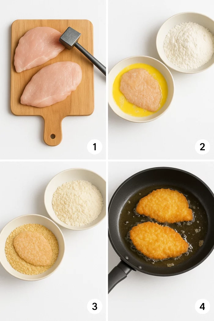 Покрокове приготування відбивних з курячого філе