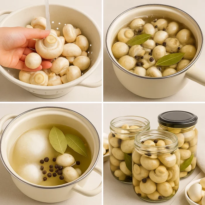 Покрокове приготування маринованих печериць