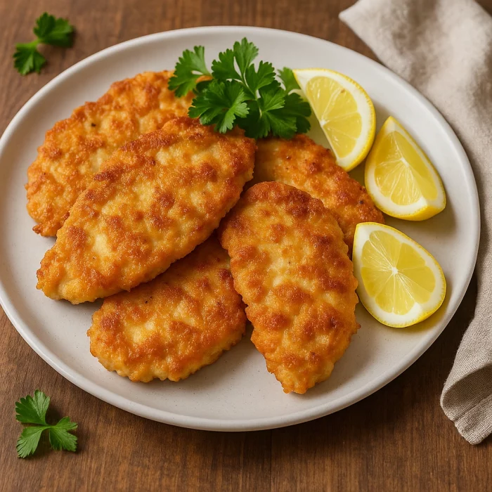 Подача відбивних з курячого філе з лимоном