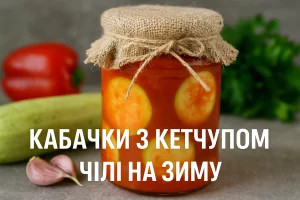 Кабачки з кетчупом чилі на зиму — обкладинка рецепта