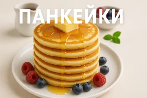 Панкейки з текстом «ПАНКЕЙКИ»