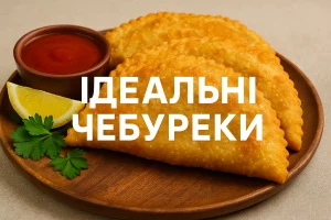 Ідеальні чебуреки з хрусткою скоринкою і соусом