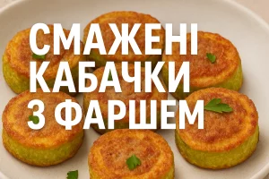 Смажені кабачки з фаршем — обкладинка рецепту