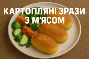 Картопляні зрази з м’ясом — обкладинка рецепта