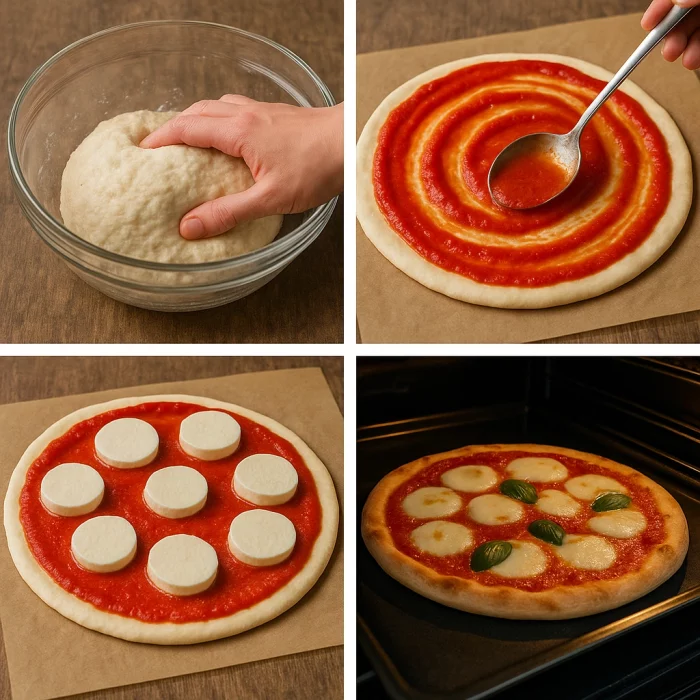 Етапи приготування піци Маргарита у 4 фото
