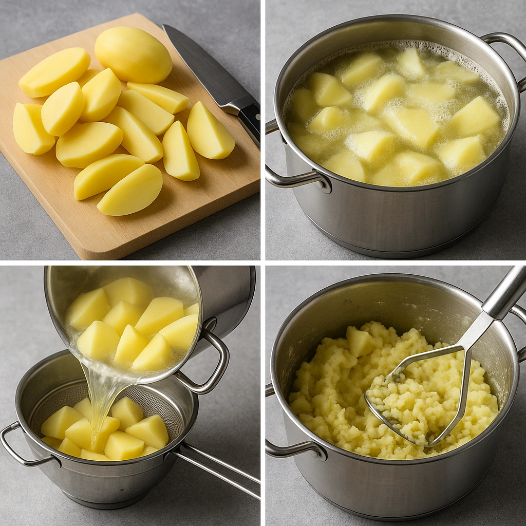 Покрокове варіння картоплі для пюре