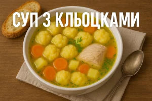 Обкладинка суп з кльоцками