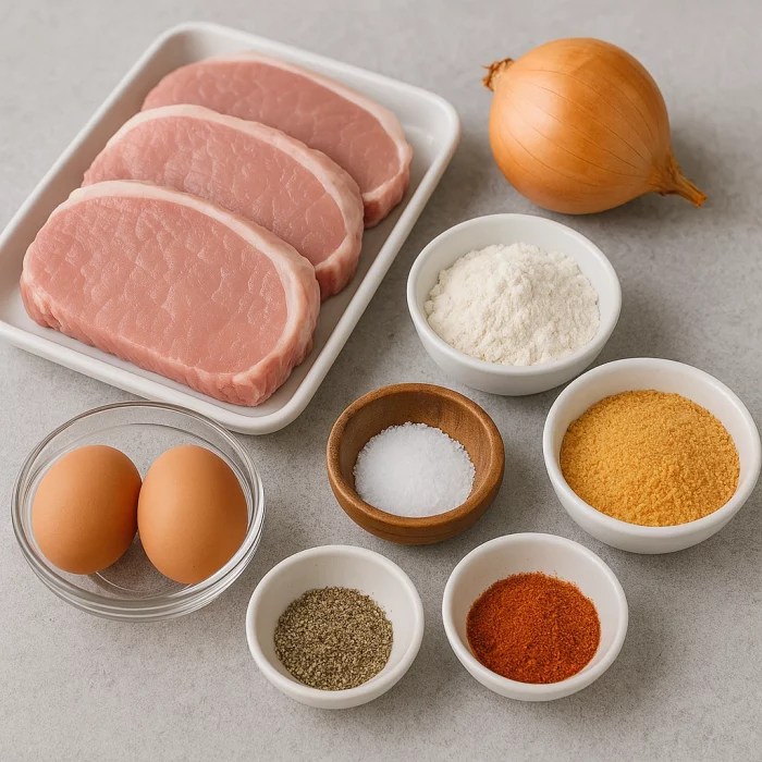 Інгредієнти для приготування свинячих відбивних