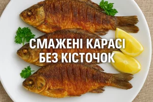 Обкладинка статті «Смажені карасі без кісточок»