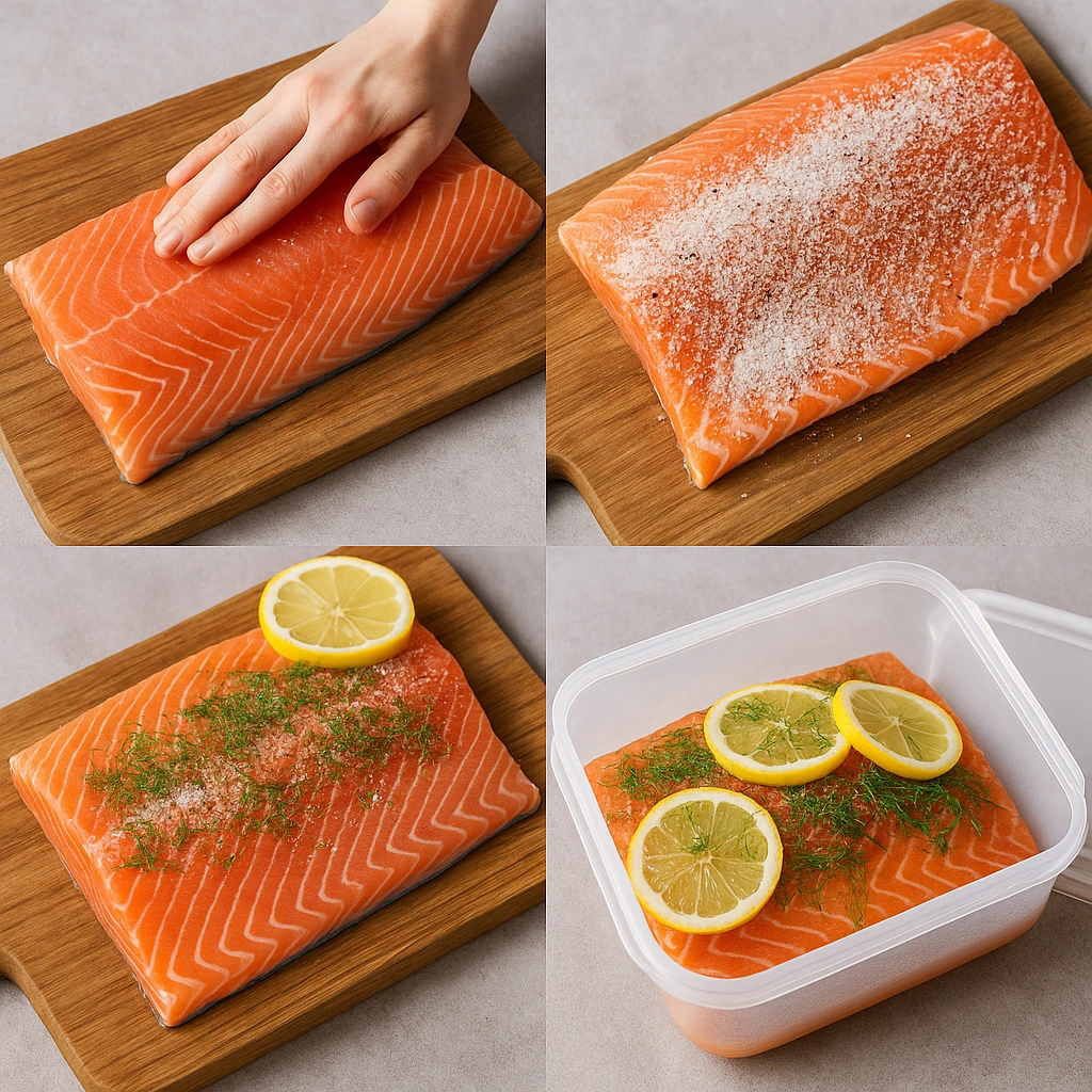 Покрокове приготування солоної червоної риби