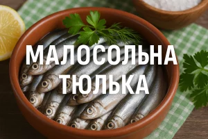Малосольна тюлька — простий домашній рецепт