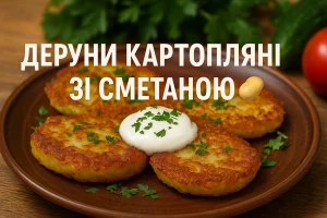 Деруни картопляні зі сметаною — кулінарна стаття