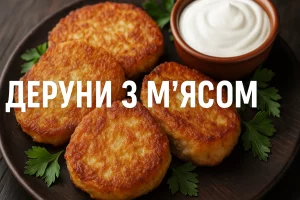 Обкладинка статті «Деруни з м’ясом»