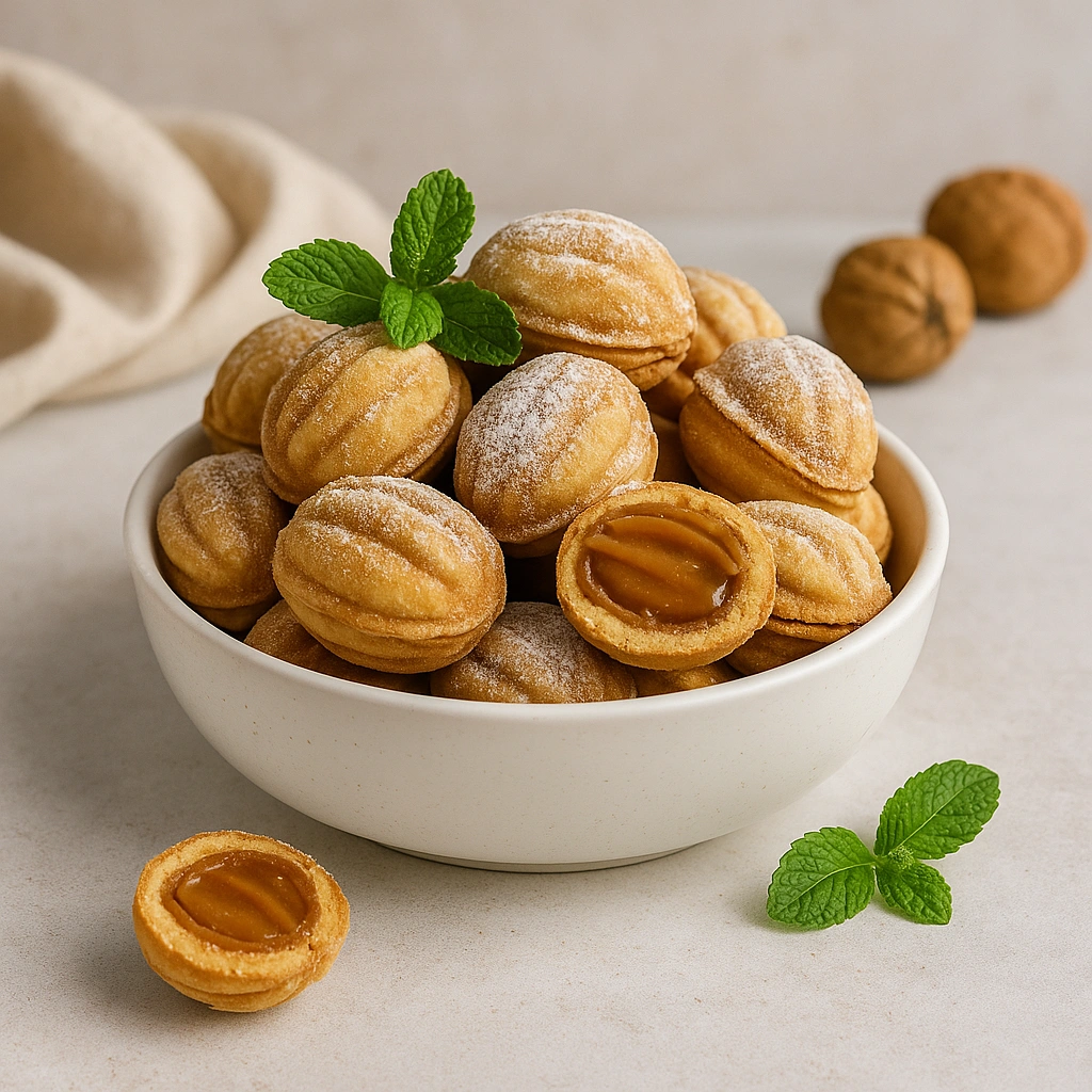 Горішки зі згущеним молоком — домашнє печиво з кремовою начинкою