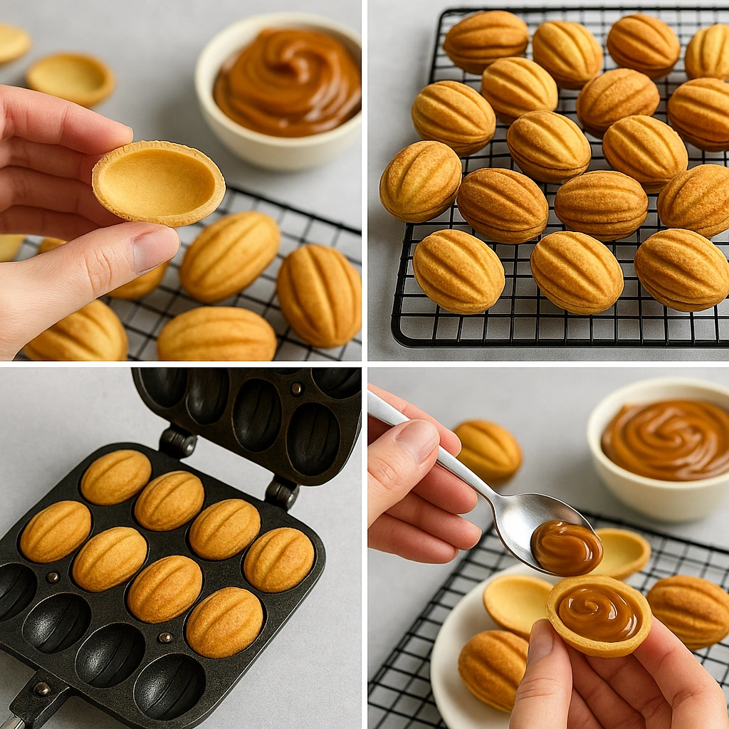 Приготування горішків зі згущеним молоком покроково