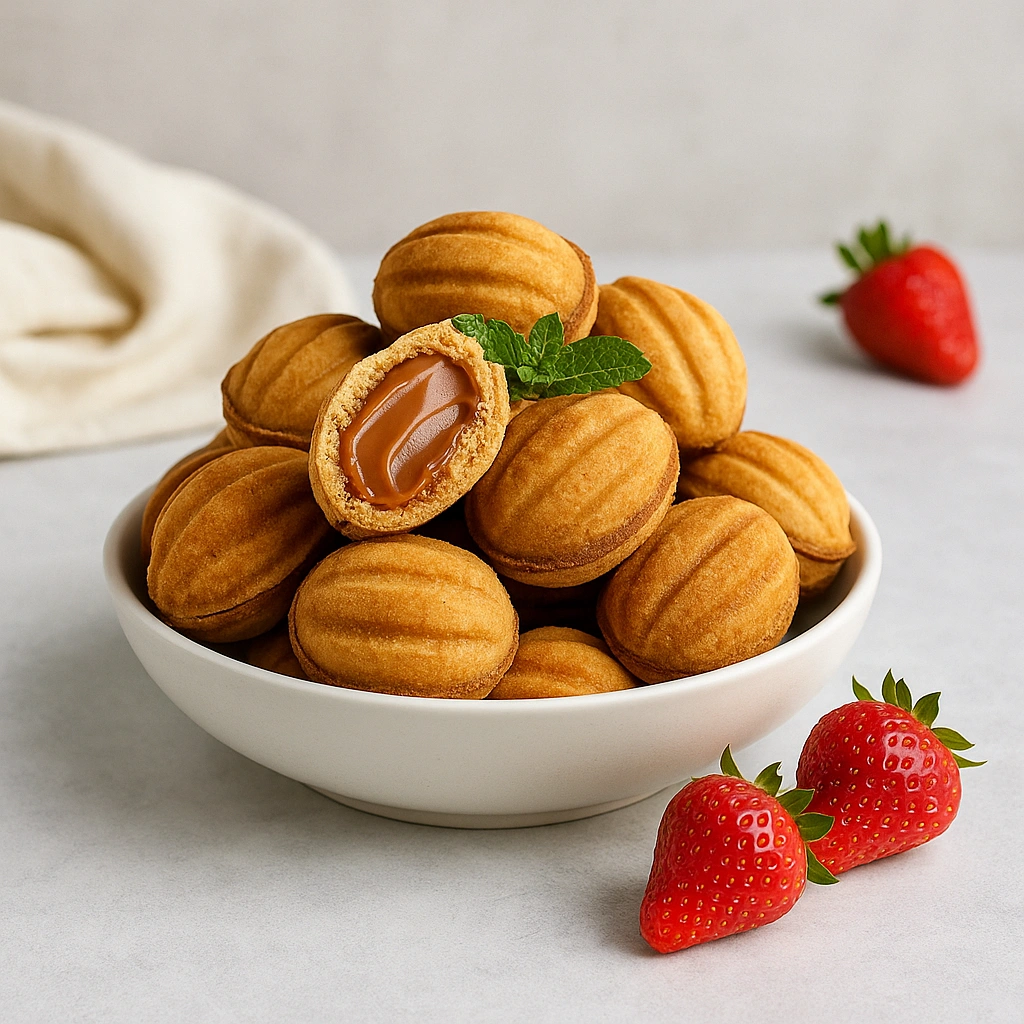 Подача горішків зі згущеним молоком на святковій тарілці