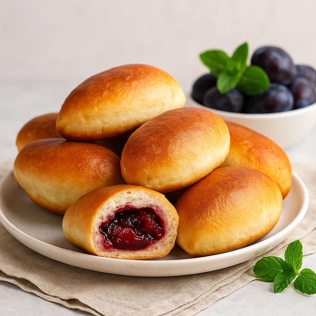 Пиріжки зі сливами в духовці