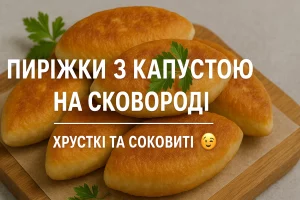 Обкладинка — Пиріжки з капустою на сковороді