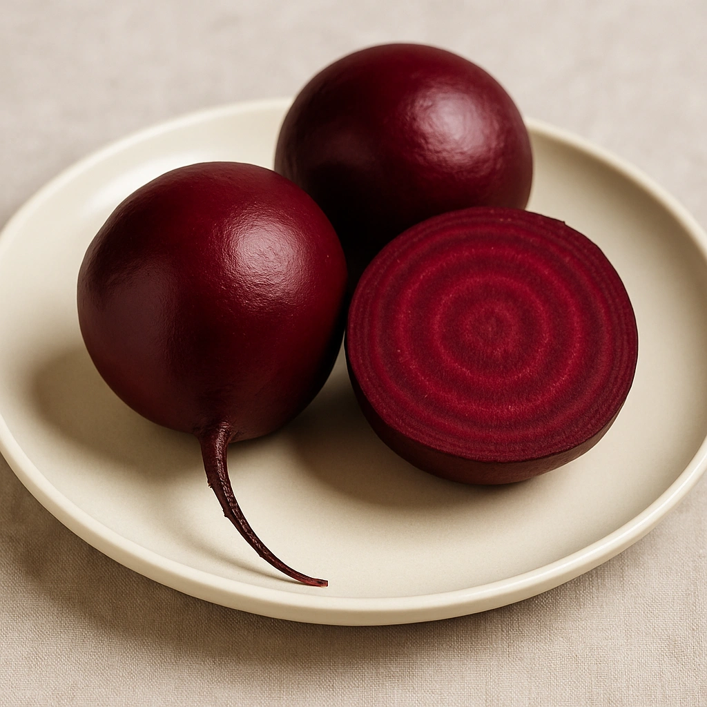Зварений буряк на тарілці