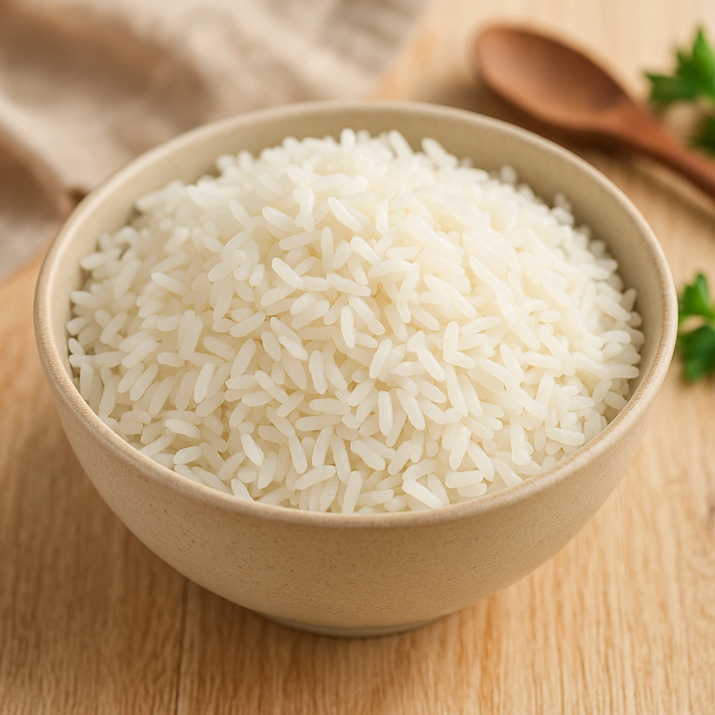 Розсипчастий білий рис у мисці