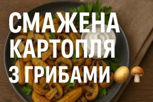 Обкладинка рецепту Смажена картопля з грибами