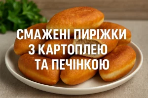 Смажені пиріжки з картоплею та печінкою — обкладинка