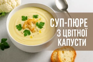 Суп-пюре з цвітної капусти обкладинка
