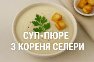 Суп-пюре з кореня селери — обкладинка рецепта