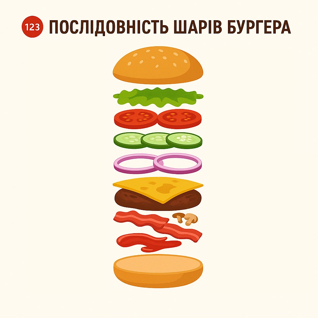 Схема шарів бургера