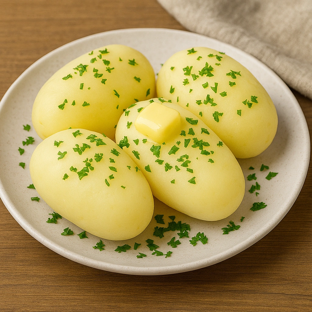 Картопля без шкірки з маслом і зеленню